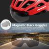 Shinmax Bike Helmet, CPSC/CPC Certificated Bicycle Helmet with Detachable Magnetic Goggles&Led Back Light&Portable Backpack Cycling Helmet Adjustable Mountain Bike Helmet for Adult Men Women SM-T69 view 2