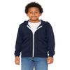 BELLA + CANVAS Youth Sponge Fleece Full-Zip Hoodie M Navy view 1
