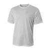 A4 Sportswear Adult X-Small Silver Birdseye Mesh Tee view 1