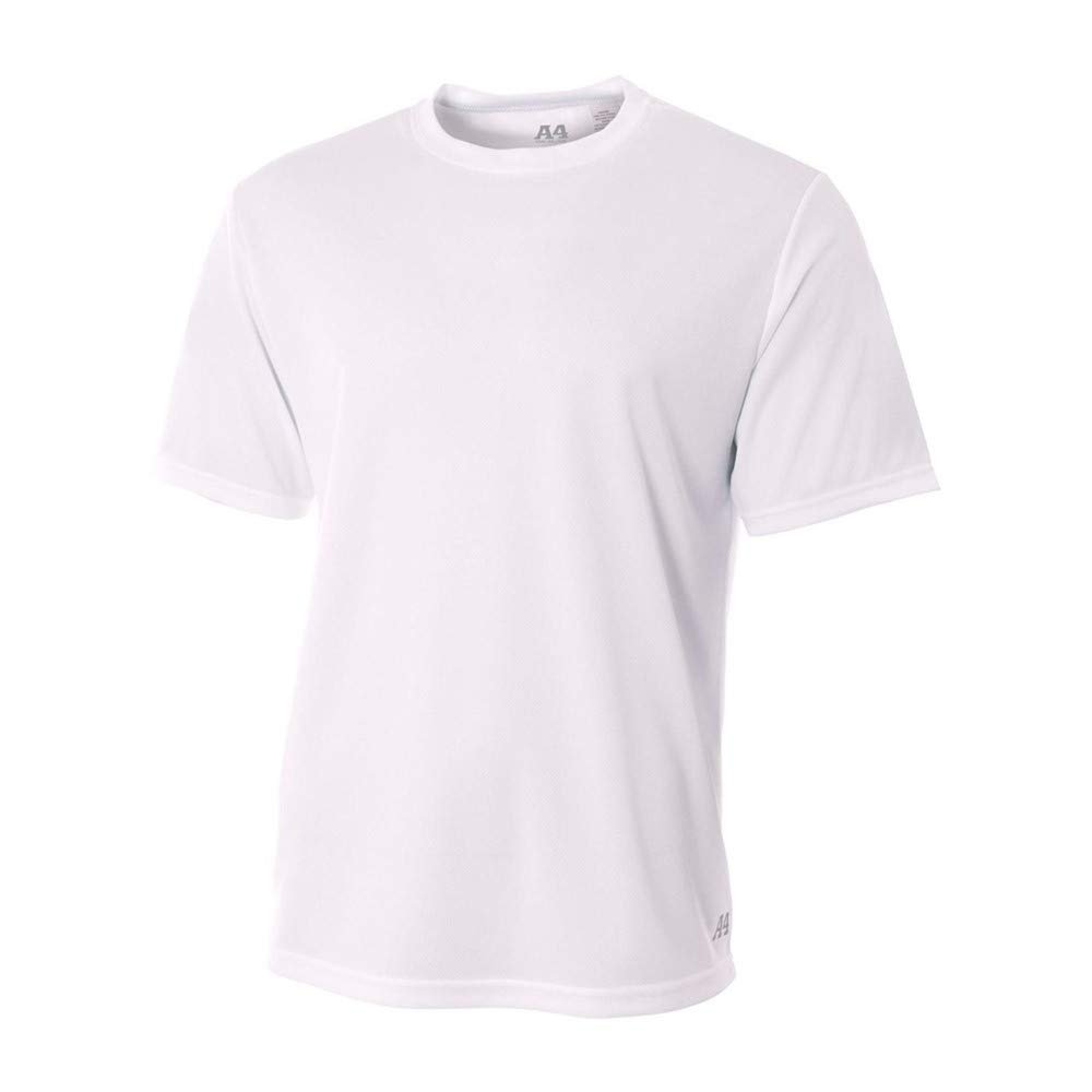 A4 Sportswear Adult X-Small White Birdseye Mesh Tee