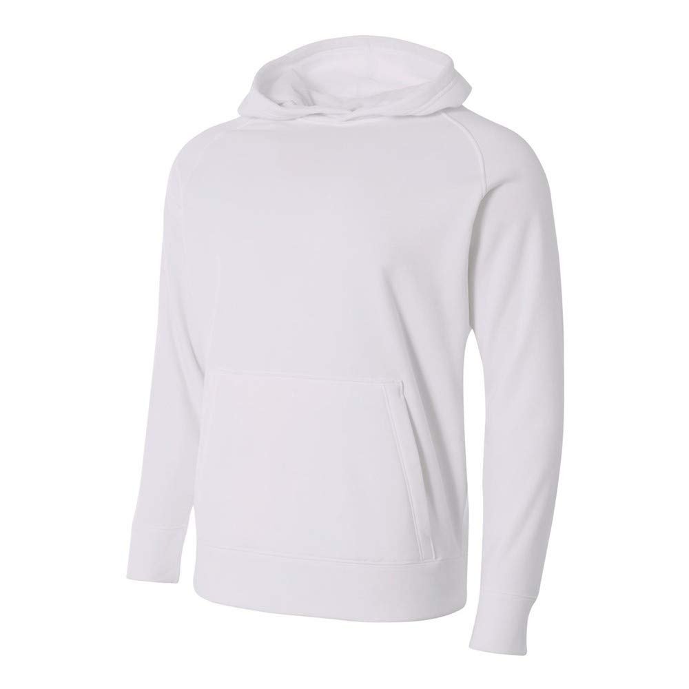 A4 Sportswear Youth Small White Tech Fleece Hoodie
