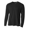 A4 Sportswear Adult X-Small Black Birdseye Mesh Long Sleeve view 1