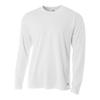 A4 Sportswear Adult Small White Birdseye Mesh Long Sleeve view 1