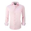 Alex Vando Mens Dress Shirts Wrinkle Free Regular Fit Stretch Rayon Button Down Shirt,Pink,L view 1