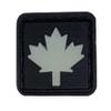 MORTHOME 1" inch PVC Hook and Loop Morale Patch Military Combat Armband Clothing Badge for Jackets Jeans Hat Cap (Black, Canadian Maple) view 1