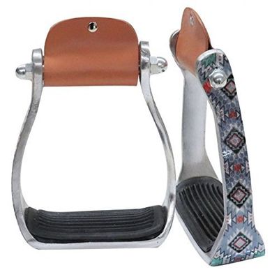 Showman Shimmering Navajo Print Aluminum Stirrups