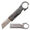 MTECH USA - Manual Folding Knife - Satin Finish Stainless Steel Razor Blade, Mirror Polished Stainless Steel Handle, Frame Lock, Carabiner, Bottle Opener - MT-1171S - Hunting, Camping,EDC, Multi view 1