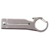 MTECH USA - Manual Folding Knife - Satin Finish Stainless Steel Razor Blade, Mirror Polished Stainless Steel Handle, Frame Lock, Carabiner, Bottle Opener - MT-1171S - Hunting, Camping,EDC, Multi view 2