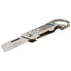 MTECH USA - Manual Folding Knife - Satin Finish Stainless Steel Razor Blade, Mirror Polished Stainless Steel Handle, Frame Lock, Carabiner, Bottle Opener - MT-1171S - Hunting, Camping,EDC, Multi view 3