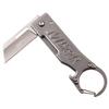 MTECH USA - Manual Folding Knife - Satin Finish Stainless Steel Razor Blade, Mirror Polished Stainless Steel Handle, Frame Lock, Carabiner, Bottle Opener - MT-1171S - Hunting, Camping,EDC, Multi view 4
