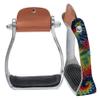 Showman Shimmering Tie Dye Print Aluminum Stirrups! New Horse TACK! view 1