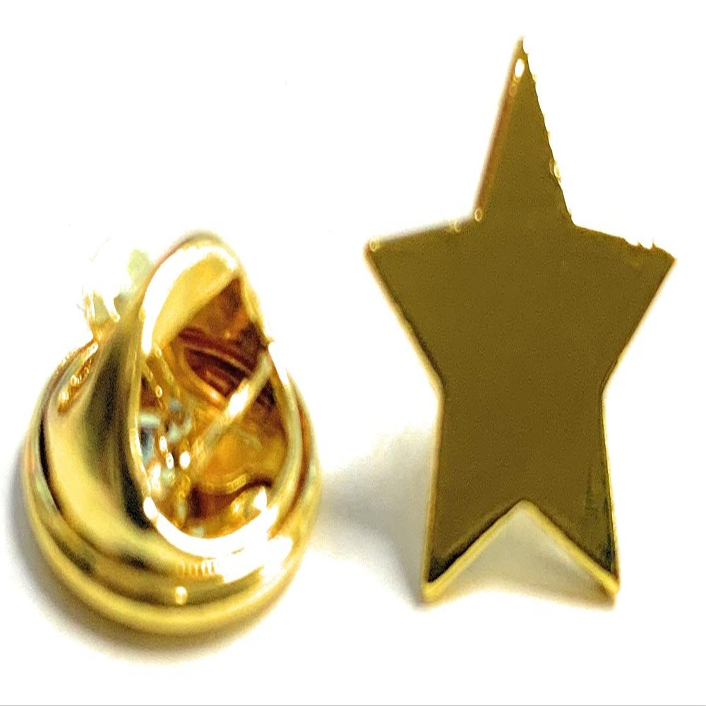1/2 Inch Gold Star Lapel Pin (5 Piece Pack)