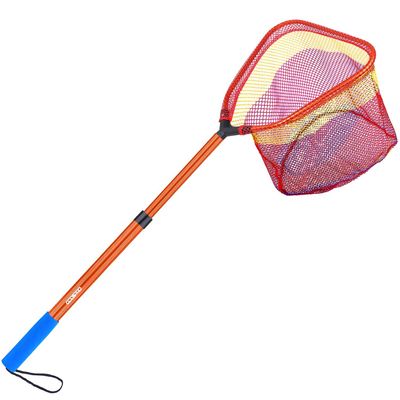 Fishing Net & Minnow Net - 11.4" Net Depth, 30" Extendable Handle (Orange - 1 pack)