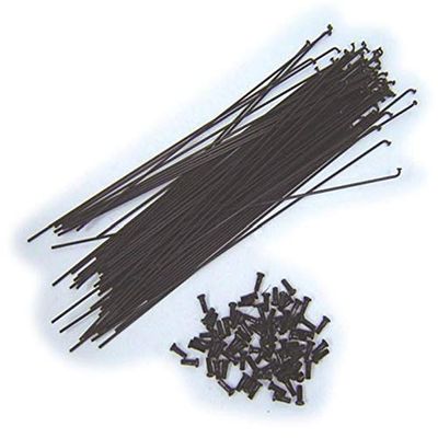 36 Star Spokes #14-309 Star Bright BK Black with Nipple