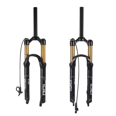 BOLANY 26/27.5/29 inch MTB Bicycle Magnesium Alloy Suspension Fork, Tapered Steerer and Straight Steerer Front Fork (Manual Lockout - Remote Lockout)