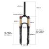BOLANY 26/27.5/29 inch MTB Bicycle Magnesium Alloy Suspension Fork, Tapered and Straight Tube Front Fork (Manual Locking - Remote Locking) (29, Straight-Manual) view 2