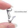 20 Pieces (10 Pairs) Stainless Steel Clip-on Earrings Converter Components with Post for Non-Pierced Ears DIY Earring - Turn Posts Into Clip-Ons view 4