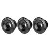 Alomejor cycling crank nuts,3Pcs 18mm Aluminum Alloy Black,track bike crank set, lightweight fastening for bicycle mechanics track cyclists urban commuters