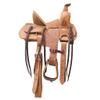 13" High Back Roughout Leather Youth Western Saddle view 1