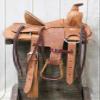 13" High Back Roughout Leather Youth Western Saddle view 4