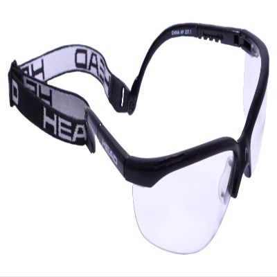 HEAD Racquetball Goggles - Pro Elite Anti Fog & Scratch Resistant Protective Eyewear w/UV Protection (Black)