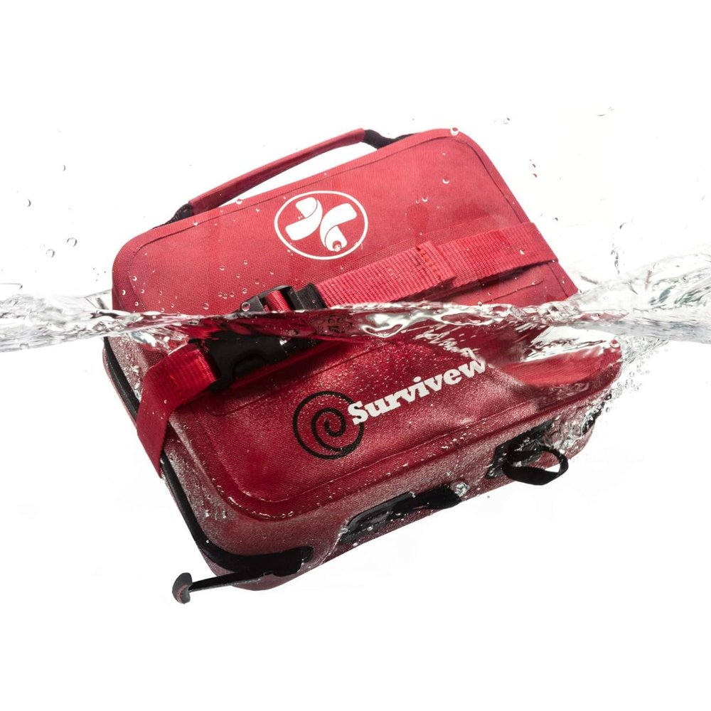 Surviveware 184 Pcs Comprehensive Waterproof Premium Survival First Aid Kit - Medical Emergency Kit for Travel Camping Gear, Home Essentials & Outdoor Emergencies - Survival Kit