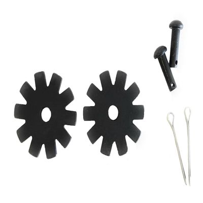 AJ Tack 1 3/16" 10 Point Black Steel Spur Rowels