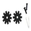 AJ Tack 1 3/16" 10 Point Black Steel Spur Rowels view 1