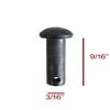 AJ Tack 1 3/16" 10 Point Black Steel Spur Rowels view 2
