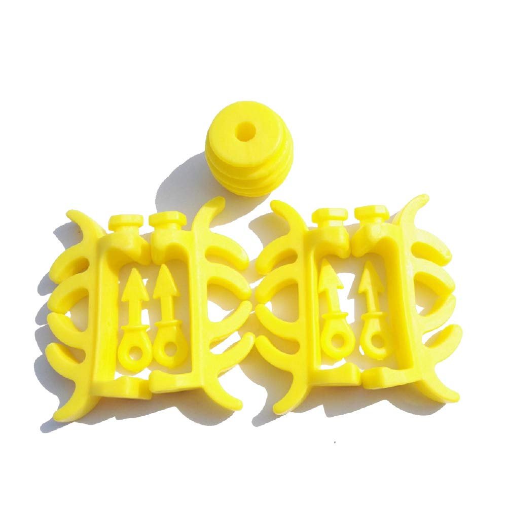 SHARROW Archery Compound Bow Stabilizers Set Rubber Bow Limbs Vibration Damper Stabilizer Silencers Damping Reduce Vibration (Yellow)
