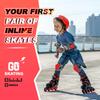 2PM SPORTS Torinx Green Boys Adjustable Inline Skates, Fun Beginner Roller Skates for Kids, Youth, Girls, Men and Women (Red, Medium - Big Kid (1-4 US)) view 2