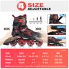 2PM SPORTS Torinx Green Boys Adjustable Inline Skates, Fun Beginner Roller Skates for Kids, Youth, Girls, Men and Women (Red, Medium - Big Kid (1-4 US)) view 3