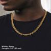 6mm 316L Stainless Steel Miami Cuban Chains Necklaces Hip Hop Punk Jewelry 18K Gold Plated Curb Cuban Link Chain Necklace for Men & Women 20 inches view 2