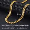 6mm 316L Stainless Steel Miami Cuban Chains Necklaces Hip Hop Punk Jewelry 18K Gold Plated Curb Cuban Link Chain Necklace for Men & Women 20 inches view 3