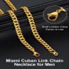 6mm 316L Stainless Steel Miami Cuban Chains Necklaces Hip Hop Punk Jewelry 18K Gold Plated Curb Cuban Link Chain Necklace for Men & Women 20 inches view 4