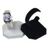 ARTSOTRE 2 Pack C-Type Velvet Wrist Watch Showcase Display Stand, Jewelry Bracelet Bangle Holder Organizer (Black) view 4