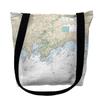 Betsy Drake TY12373INM 16 x 16 in. Branford Harbor - Indian Neck Connecticut Nautical Map Tote Bag - Medium view 1