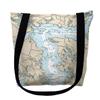 Betsy Drake TY11548PRM 16 x 16 in. Pungo River North Carolina Nautical Map Tote Bag - Medium view 1