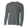 A4 Sportswear Adult XL Graphite Birdseye Mesh Long Sleeve view 1