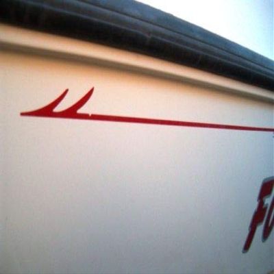 BOSTON WHALER OEM Harpoon Hull Logo Set - RED