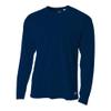A4 Sportswear Adult 3XL Navy Birdseye Mesh Long Sleeve view 1