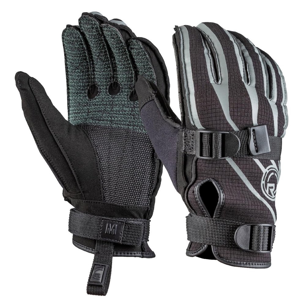 Radar Ergo-K Inside-Out Waterski Glove - Black/Gun Metal - S