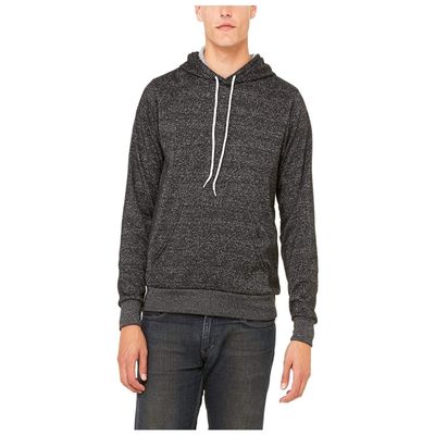 Bella + Canvas Unisex Sponge Fleece Pullover Hooded Sweatshirt S DTG DARK GREY