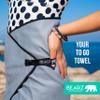 BEARZ Quick Dry Travel Towel - Microfiber Backpacking Towel, Ideal for Hiking, Gym, Camp (Includes Bonus Face Cloth) Space Gray view 4