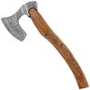 MedievalDepot Guiscard Hand Forged Bearded Damascus Axe - Overall 17" - Damascus Steel Blade - Comabat, Outdoor & Collector view 1