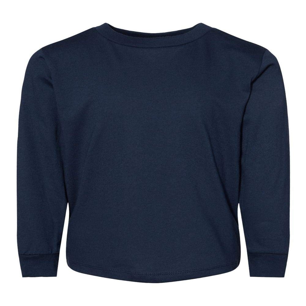 Bella + Canvas Youth Toddler Jersey Long Sleeve T-Shirt 3T NAVY