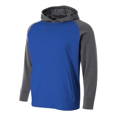 A4 Sportswear Youth Small Royal/Graphite Tech Fleece Hoodie