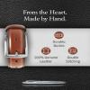 Access Denied Genuine Leather Dress Belts For Men - Mens Belt For Suits, Jeans, Uniform Brown Belt - Designed in the USA - Holiday Christmas Gifts For Men view 3