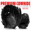 Franklin Sports Baseball Fielding Glove - Men's Adult/Youth Baseball Glove - CTZ5000 Black Cowhide Infield Glove - 12" Basket Web Infielders, Pitchers view 2