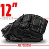 Franklin Sports Baseball Fielding Glove - Men's Adult/Youth Baseball Glove - CTZ5000 Black Cowhide Infield Glove - 12" Basket Web Infielders, Pitchers view 4